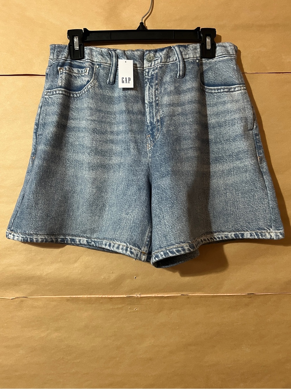 Gap | NWT Printed Denim Knit Shorts Cotton Terry Sweatshort Pull-On Short Size S